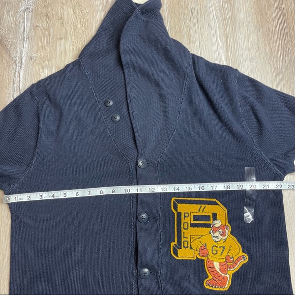 Polo Ralph Lauren The Tiger Varsity P Letterman Shawl Cardigan Sweater Men’s NWT - Picture 7 of 8